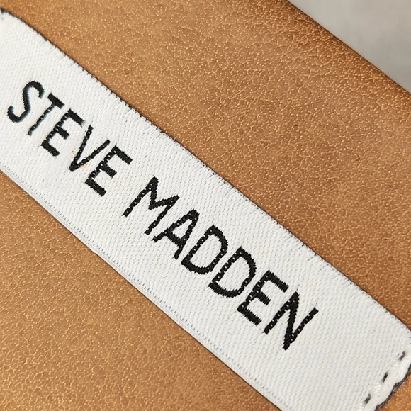 Steve Madden Platform Sandals 10 Brown Cognac Leather Galaxy Wedges New $100